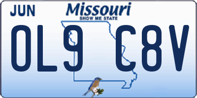 MO license plate OL9C8V