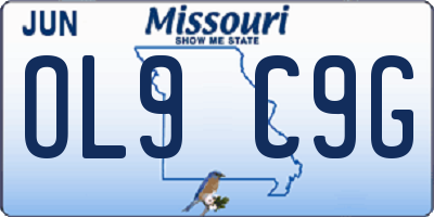 MO license plate OL9C9G