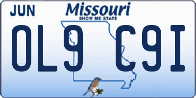 MO license plate OL9C9I