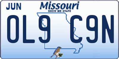 MO license plate OL9C9N