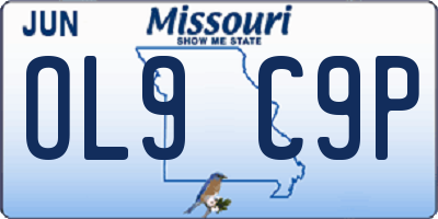 MO license plate OL9C9P