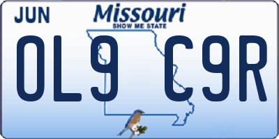 MO license plate OL9C9R