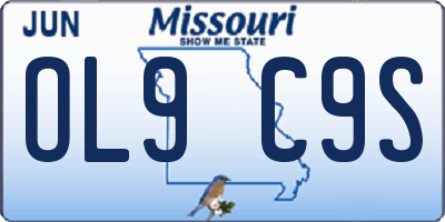 MO license plate OL9C9S