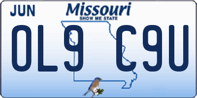 MO license plate OL9C9U
