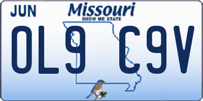 MO license plate OL9C9V