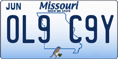 MO license plate OL9C9Y