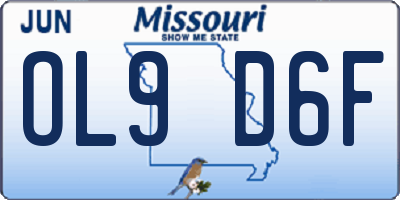 MO license plate OL9D6F