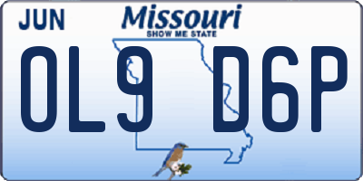 MO license plate OL9D6P