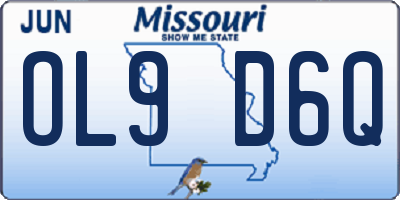 MO license plate OL9D6Q