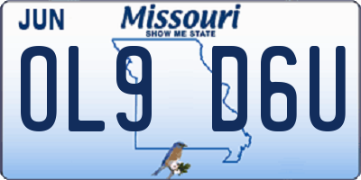 MO license plate OL9D6U