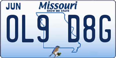 MO license plate OL9D8G