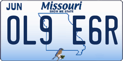 MO license plate OL9E6R