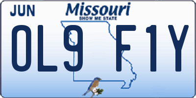 MO license plate OL9F1Y
