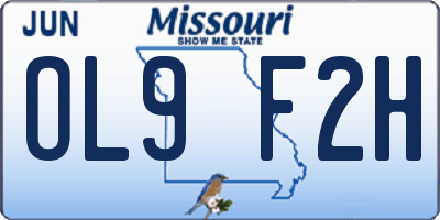 MO license plate OL9F2H