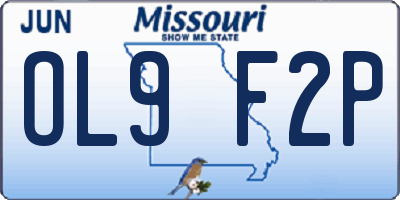MO license plate OL9F2P