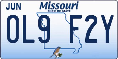 MO license plate OL9F2Y
