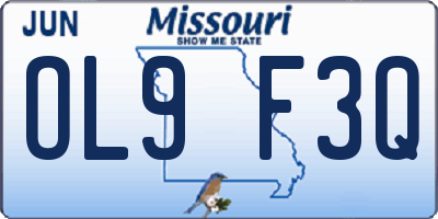 MO license plate OL9F3Q