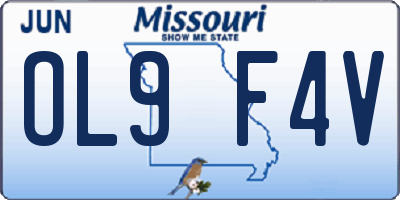 MO license plate OL9F4V
