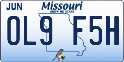 MO license plate OL9F5H