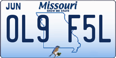 MO license plate OL9F5L