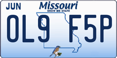 MO license plate OL9F5P