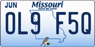 MO license plate OL9F5Q