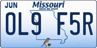 MO license plate OL9F5R