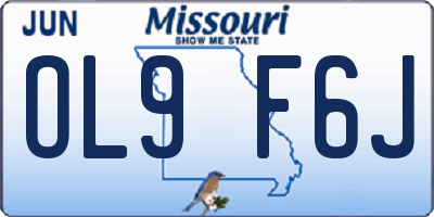 MO license plate OL9F6J