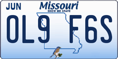 MO license plate OL9F6S