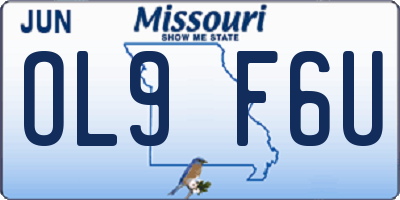 MO license plate OL9F6U