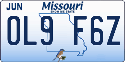 MO license plate OL9F6Z