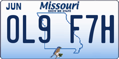 MO license plate OL9F7H