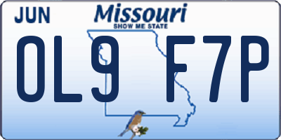 MO license plate OL9F7P