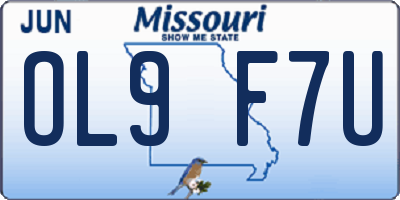 MO license plate OL9F7U