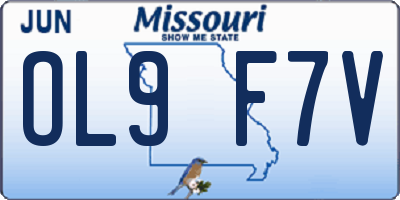 MO license plate OL9F7V
