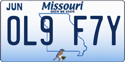 MO license plate OL9F7Y
