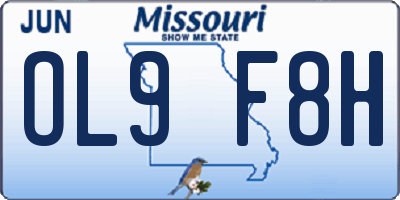 MO license plate OL9F8H
