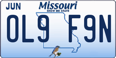 MO license plate OL9F9N