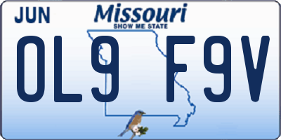 MO license plate OL9F9V