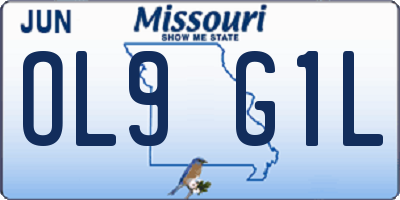 MO license plate OL9G1L