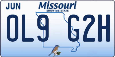 MO license plate OL9G2H