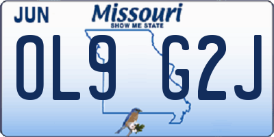 MO license plate OL9G2J