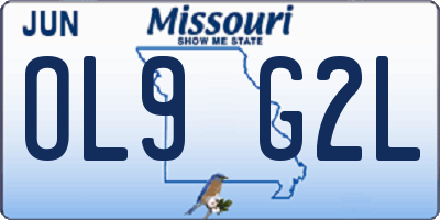 MO license plate OL9G2L