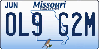 MO license plate OL9G2M
