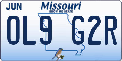 MO license plate OL9G2R