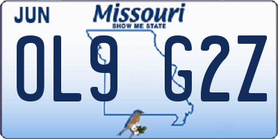 MO license plate OL9G2Z