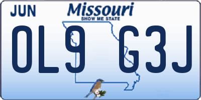MO license plate OL9G3J