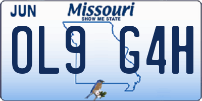 MO license plate OL9G4H