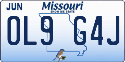 MO license plate OL9G4J