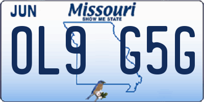 MO license plate OL9G5G